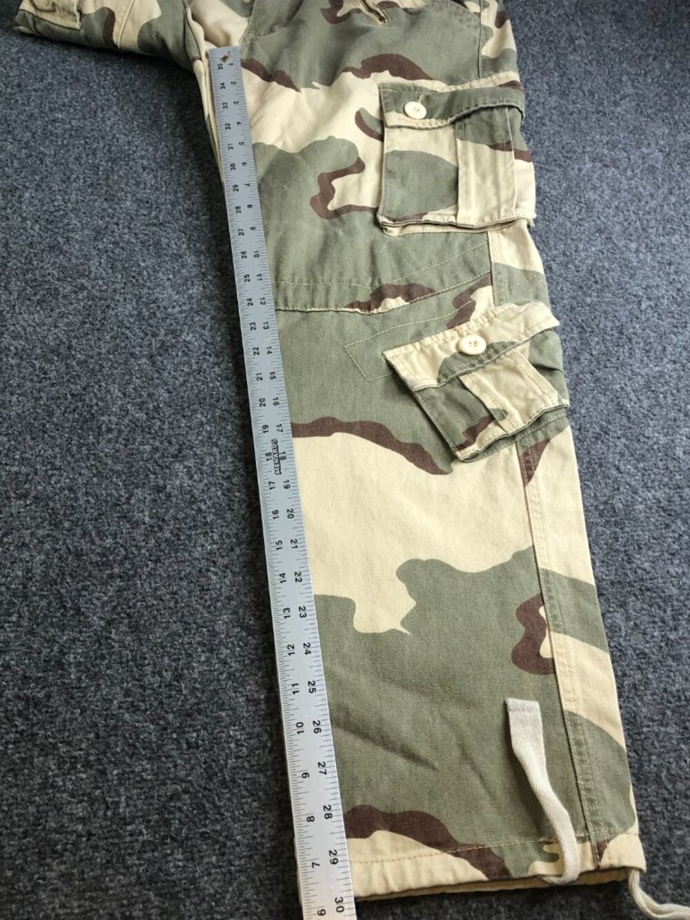 Vintage Mustway Pants Mens 32x30 Camo Cargo Utility Military Outdoor Paratrooper - Picture 10 of 14